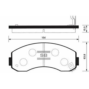 Ön Fren Balata Kia K2500 2.5l D4bh Tci̇ 03- / K2700 2.7l J2 Kamyonet 98-