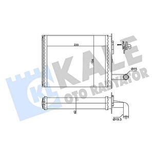 Kalori̇fer Radyatörü Brazi̇ng Palio Musluklu 233x195x32