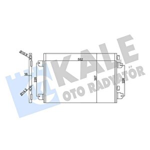 Kli̇ma Kondenseri̇ Mgn 99 Scenic 01-03 Logan 07 1.5dci-1.4 16v-1.6 16v-1.9dci-2.0 16v Al-al