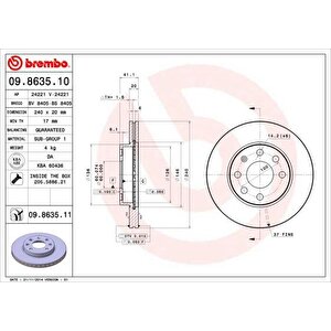 Ön Fren Aynasi Corsa C 1.0-1.2 16v 01 11 Abs Li̇ 240x20x4dlxhavali