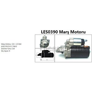 Mars Motoru 12v 2.5 Kw 9 Dis Fiat Ducato 2.3 3.0 Hdi Peugeot Boxer 3.0 Hdi