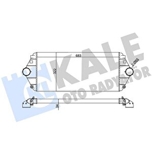 Turbo Radyatörü Intercooler Scudo-expert-evasion-jumpy-806 1.9td-2.0hdi Al/pl/brz 683x322x34