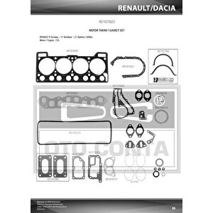 Motor Takim Contasi R9 1.6 Fairway-opti̇ma Keçeli̇ Subap Lasti̇kli̇