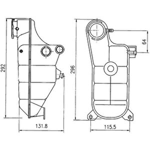 Radyator Yedek Su Deposu Mercedes W201 W124 S124