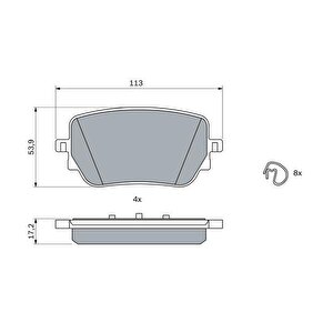 Fren Balatasi Arka Mercedes W177 V177 W247 C118 X118 H247 X247