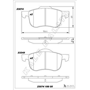 Ön Balata Volvo S60 00-10 S80 98-06 V70 97-07 Xc70 00-07 S70 97-00