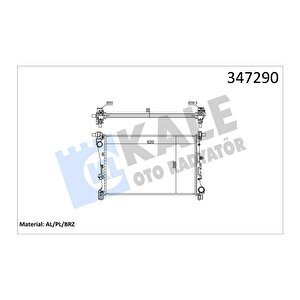 Radyatör Fiat Egea 1.3-1.6 Multi̇jet-1.4 Al-pl-brz