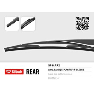 Si̇lecek Süpürgesi̇ Arka Plastik Tip Nemo-bipper-fiorino 08 Boy:350mm