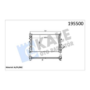 Radyatör Linea 1.3 Jtd Ac Kli̇masiz Mek 621x395x26 1 Sira Alb Si̇stem