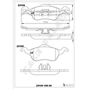 Ön Fren Balata Ford Focus 1.4l 1.6l 1.8l 2.0l 98-04