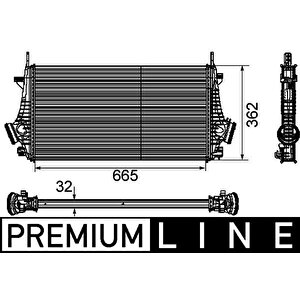 Turbo Radyatörü Intercooler Insignia A 09 17 1.6 Cdti Let-dth-dtj 2.0 Dth-nft-nht-dtr Al/pl/brz 2.8 Net-ner 665x361.7x32