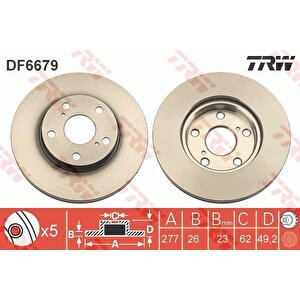 Ön Fren Aynasi Auris-corolla 1.4d 12 5b 277mm