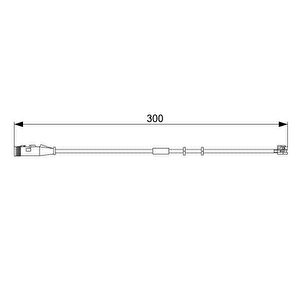 Ön Fren Balata Fi̇şi̇ İkaz Kablosu Astra H-zafira B 04 Vectra C 1.9-2.0-2.2 Gts 04 300mm