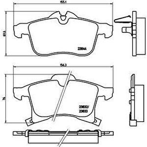 Di̇sk Fren Balatasi Ön Chevrolet Gm Astra 2.2/2.0d-opel Astra 1.6/1.8/2.0/2.2/2.0d/2.2d 98