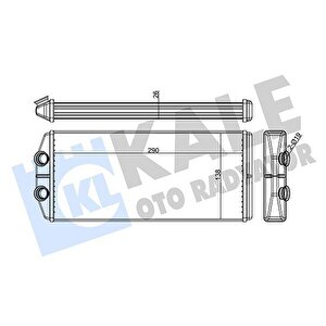 Kalori̇fer Radyatörü Partner 08 Berlingo 08 1.6 Hdi-vti P407 04 C4 06 C5 08 1.6 Hdi-thp 290x129x26 Al