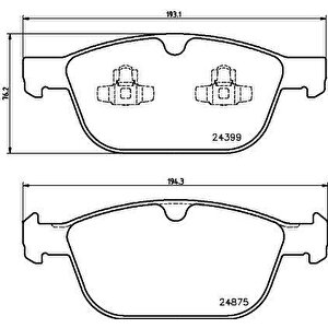 Ön Balata Volvo Xc60 D3 2008-2017 D4 12-17 D5 08-15 T5 2010-1207 T6 2008-2017 156
