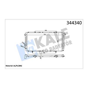 Radyatör Boxer-ducato-jumper 97-02 1.9d-2.5d-2.8hdi Ac Mek 790x415x34