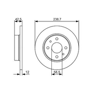 Fren Di̇ski̇ Ön Lada Samara 86 99 Vega 95 05 238.7x52.8x12