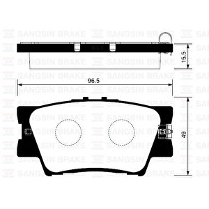 Arka Fren Balata Toyota Rav4 2.0l 1az-fe Aca30 Aca31 06-12 / Rav4 2.0l 1ad-ftv D4-d Ala40 12-