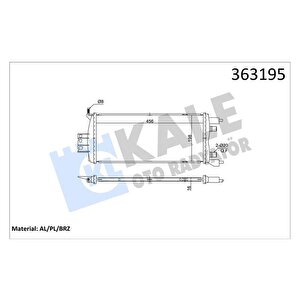 Renault Scenic Iv Grand Scenic Iv 1.5dci 16 Mt Ara Soğutucu Brazing 456x198x16 Su Radyatör