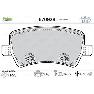 Arka Fren Balatasi S-max 09 06 Galaxy Iii 06 Volvo S60 10 S80 06 V60 -v70 06 Xc60 08 Xc70 06 Range Rover Evoque 11
