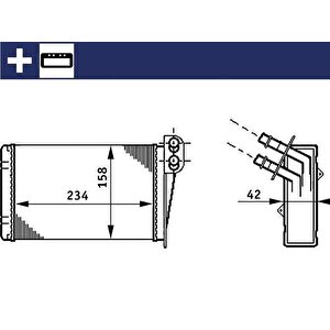 Kalori̇fer Radyatörü Clio Ii 00 Symbol Ii 08 234x158x42