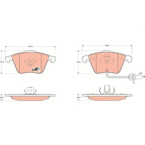 Ön Balata Audi A6-a8 2.0 3.0 Tdi 3.2 Fsi 06 Gdb1617-gdb1554