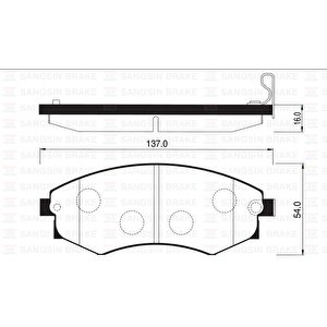 Ön Fren Balata Hyundai Sonata 1.8l 2.0l 88-96 / Elantra 1.6l 1.8l 2.0l 90-00 /nissan Altima 2.0l Ca20 A31 89-94