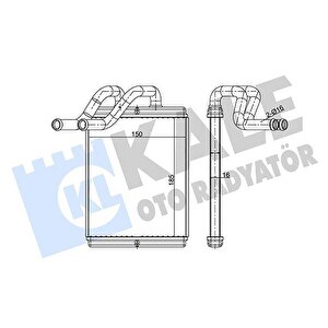 Kalori̇fer Radyatörü Kia Sorento 2.4l G4cs G4js Benzinli 02- 2.5l Crdi D4cb 140hp 03- - Alemi̇nyu M
