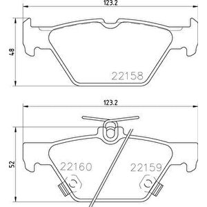 Arka Di̇sk Fren Balatasi Subaru Levorg 1.6 03/15 Subaru Outback 2.0/2.5 03/15