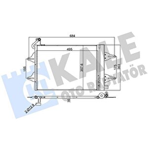 Kli̇ma Kondenseri̇ Polo-fox-cordoba-ibiza-roomster-fabia Al/al 515x362x16