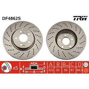 Fren Diski On Mercedes W204 S204 W212 S212 C207 A207