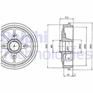 Arka Fren Kampanasi C2-c3-c3 Ii-c3 Pluriel-p206-p206 T3e -p1007 1.1-1.2-1.4hdi-1.6hdi 03 Abs Si̇z P301-p208-c3 Iii-ds3-c4 Cactus-c-elysee Dv6dted Euro5 Motor 203 42 Abs Li̇ / Abs Si̇z