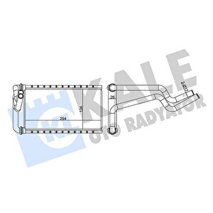 Kalori̇fer Radyatörü Honda Civic 1.6l R16a2 Fd6 Vtec Sedan 06-11 1.8l R18a2 Fd7 Sedan 06-11 1.3l Hy Brid Lda2 Fd3 06- - Alemi̇nyum