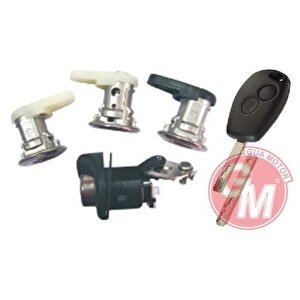 Kapi Ki̇li̇ti̇ Fi̇şek Tk 4 Lü Set Kumandali Anahtar İle Renault D.logan 2007-