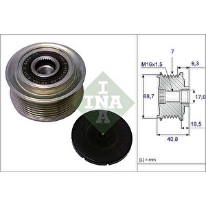 Alternatör Kasnaği Rulmanli Hyundai H1 Starex 2.5 Crdi̇ 03-07 -kia Sorento 2.5 Crdi 02 7 Kanal