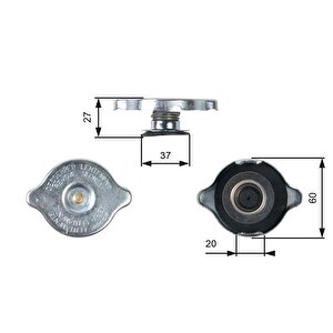 Radyator Yedek Su Depo Kapagi Mercedes W124 W201 W202 W210 W126 W140 W461 W463 W638