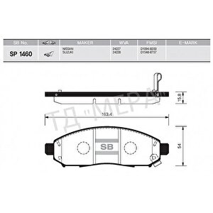 Ön Fren Balata Nissan Navara 2.5l Yd25ddti Dci D40 4x2 04-