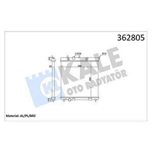 Radyatör Peugeot 207 1.4-1.6 16v 07 13-208 1.6 1.6gti 12 Citroen C3 Ii-ds3 1.4-1.6 Vti 1.4lpg 09 Tu 3jp Mt Brazing 26mm Su Radyatörü