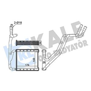 Kalori̇fer Radyatoru Ford Fiesta Vii 17 Heater Core