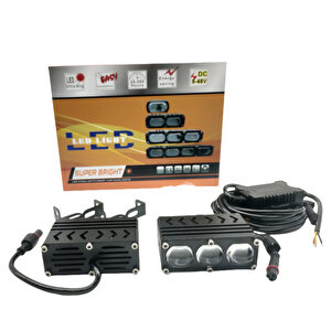 Offroad Sis Lambası 3 Led Beyaz 55w Sarı 55w 12-80v /  Lass398