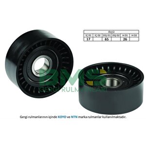 Alternatör Gergi̇ Rulmani Alfa 159 1.9 Jtdm 05-11 Partner-206-clio-megane-kangoo 65x25x17 Kapaksiz