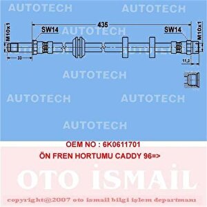 Ön Fren Hortumu Caddy 96