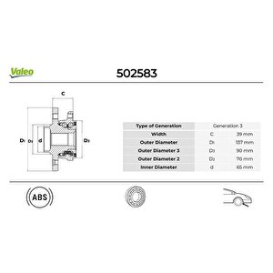 Ön Teker Poryasi Astra H-zafira B 04 1.7 Cdti 1.9 Cdti 16v 2.0 Turbo 5 Deli̇k Abs Li̇