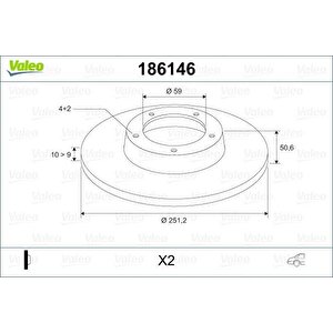 Arka Fren Diski Fiat Bravo Ii 07 Stilo 01 Linea 07 Alfa Romeo Mito 08 Lancia Delta Ii 08 251.5x10x4dl