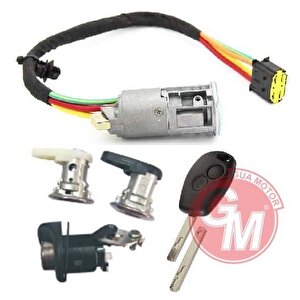 Kontak - Anahtari 4lü Set Dacia Logan-sandero R.trafic Ii 2012- 2010-alarm Düğmeli̇ Anahtar İle