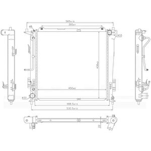 Radyator Brazi̇ng At 450x438x22 İ30 1.6 Crdi̇ 2007 666216