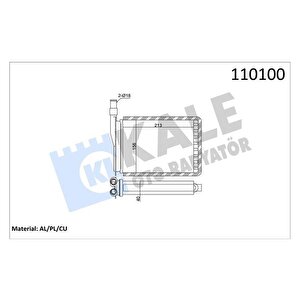 Kalori̇fer Radyatörü R9-r11-exp 212x156 Bakir/plasti̇k 2 Sira Cu Pl Si̇stem