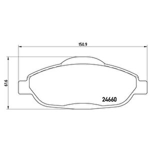 Ön Balata P308 1.4 1.6 Hdi̇ 2.0 Hdi̇ 07 P308 Sw 07 P308 Cc 1.6 Hdi̇ 09 P3008 13 1.6 Hdi-vti