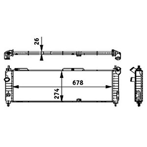 Radyatör Combo-corsa-corsa B-tigra Al/pl/brz 680x273x26